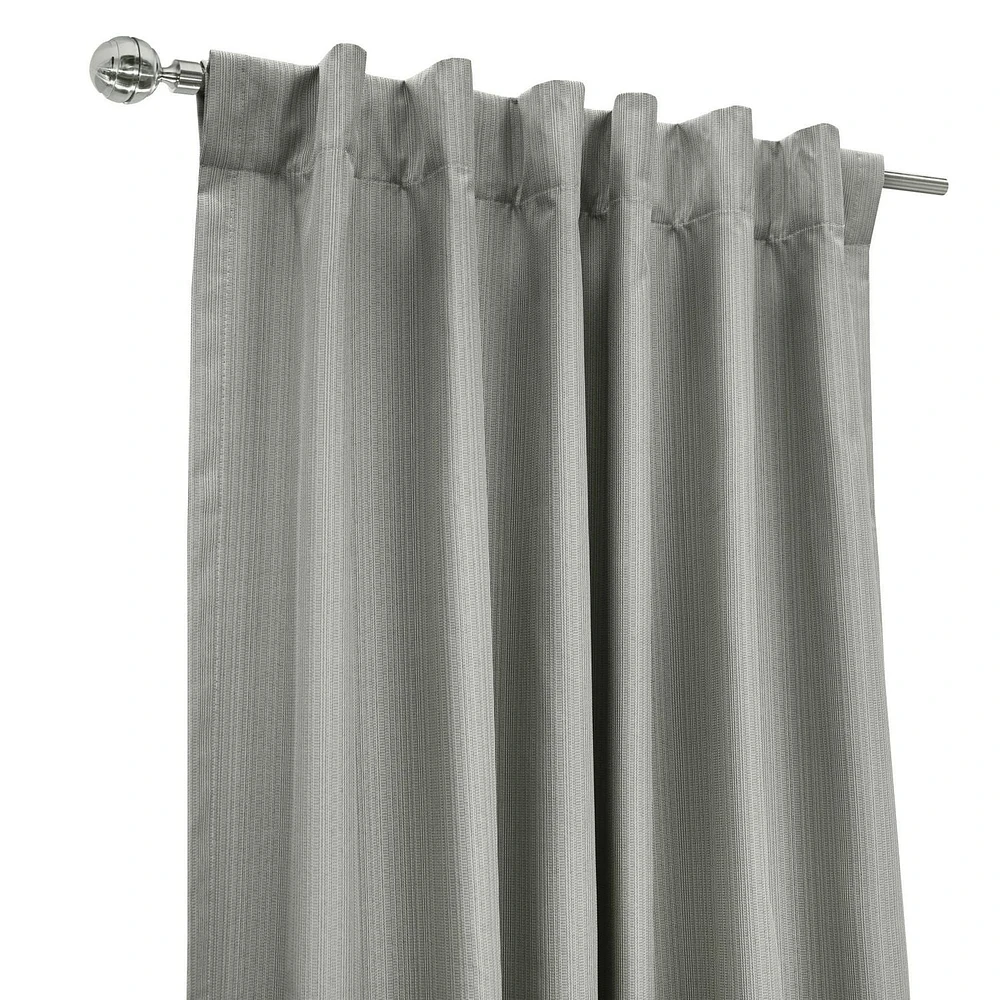 Loft Living Bexley occulant Double Tetiere panneau de rideau 52 x 95 in Gris