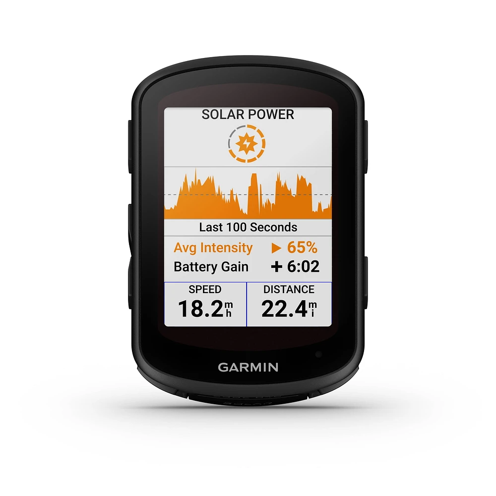 Garmin Edge® 840 Solar Performance 32GB GPS Vélo/Ordinateur de vélo avec cartographie - Appareil uniquement – Noir