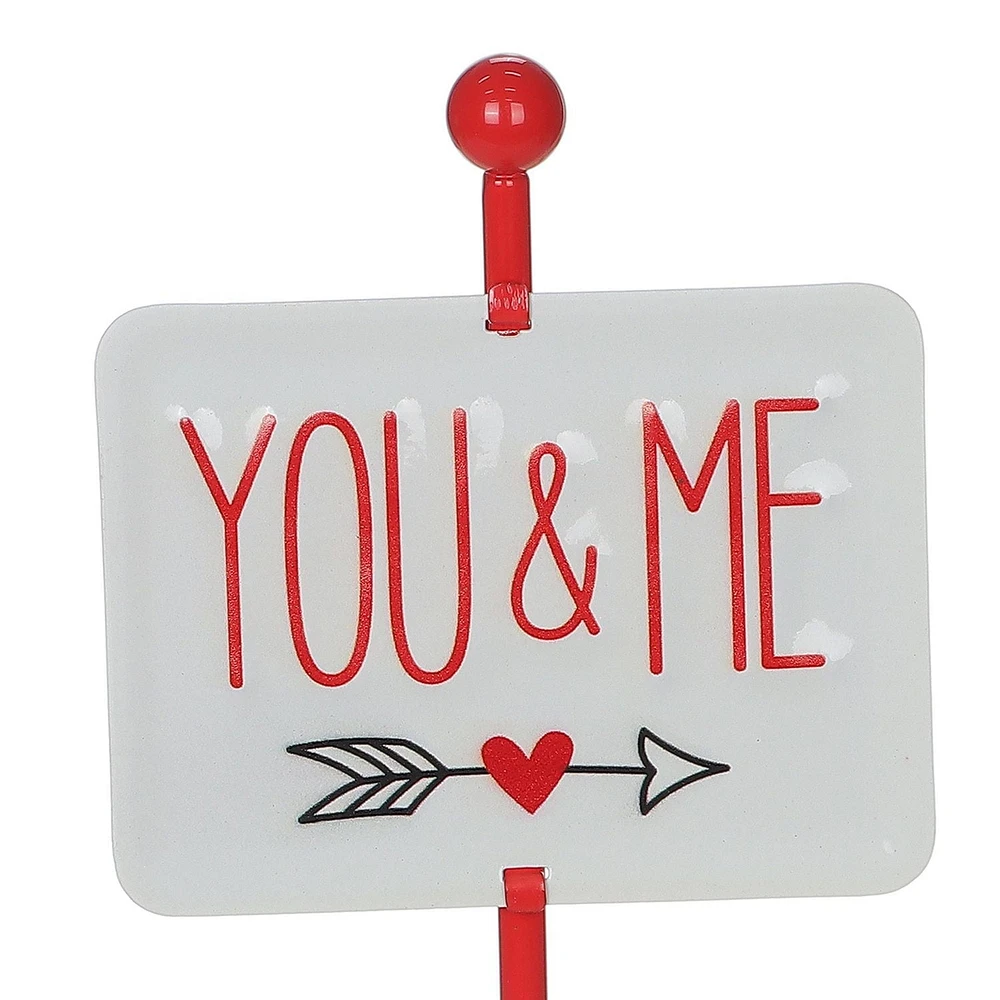 Saint-Valentin, décoration en métal toi et moi.