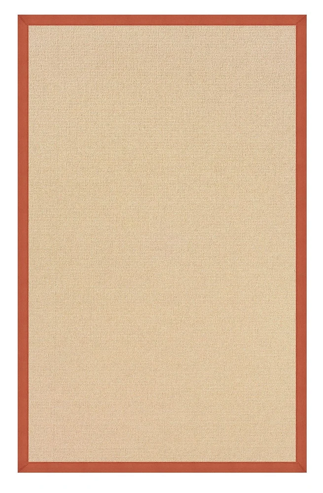 Athena Natural & Burnt Orange 5' x 8' Area Rug