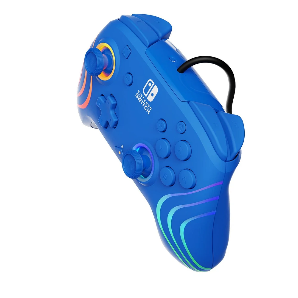 PDP Afterglow™ Wave Wired Controller: Blue - Nintendo Switch, & Nintendo Switch - OLED Model, PDP AG Wave W CNTRL: Blue