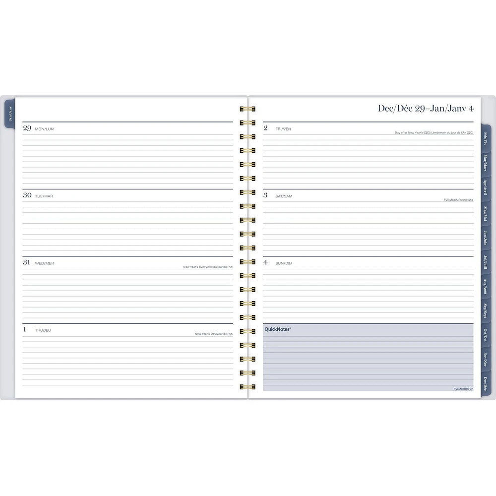 Agenda Grand CAMB floraux foncés W/M,26 Agenda