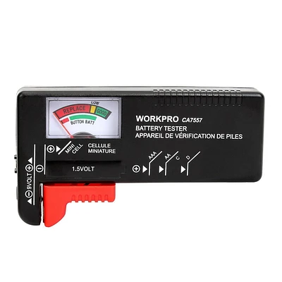 WorkPro Battery Tester, Test AA AAA C D 9V 1.5V