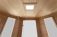 Sauna infrarouge lointain Blisspod pour 4 à 5 personnes, pruche de qualité supérieure, faible EMF, 12 radiateurs, coin, spacieux.
