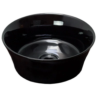 American Imaginations -in. W Above Counter Black Bathroom Vessel Sink For Deck Mount Deck Mount Drilling AI