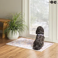 Tapis d'appoint lavable Micah pi x 3 pi ivoire et or
