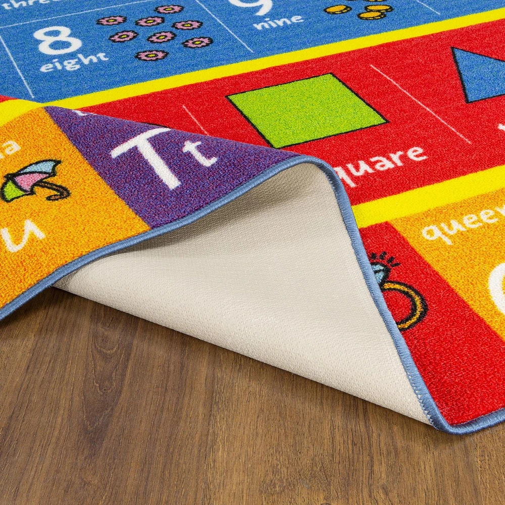 KC Cubs collection de récréation Alphabet ABC, nombres et formes d'apprentissage éducatif et tapis de jeu pour enfants et enfants chambres et salle de jeux
