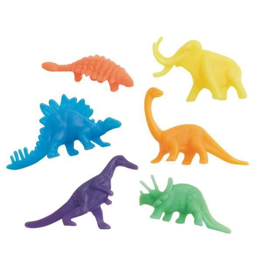 Bonbonnières en plastique pour dinosaures, couleurs assorties, 12 pièces 2 pièces de chaque couleur
