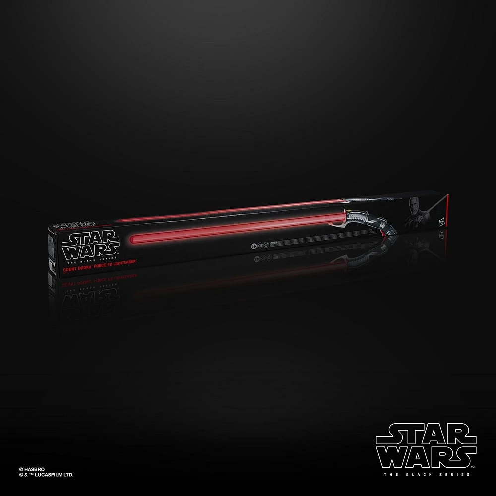 Star Wars The Black Series, sabre laser Force FX du Comte Dooku avec LED et sons, article de jeu de rôle de collection, à partir de 14 ans