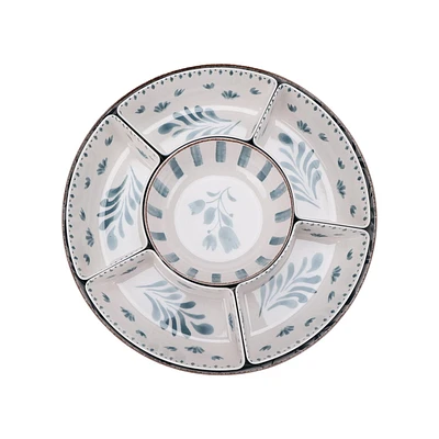 Better Homes & Gardens Lot de 7 copeaux et trempettes en mélamine de bambou bleu 38,1 cm 7 pièces