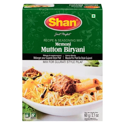 Shan Mutton Biyani Rice Masala 60g Meat Lamb Recipe Seasoning Mix Spices, Masala 60g