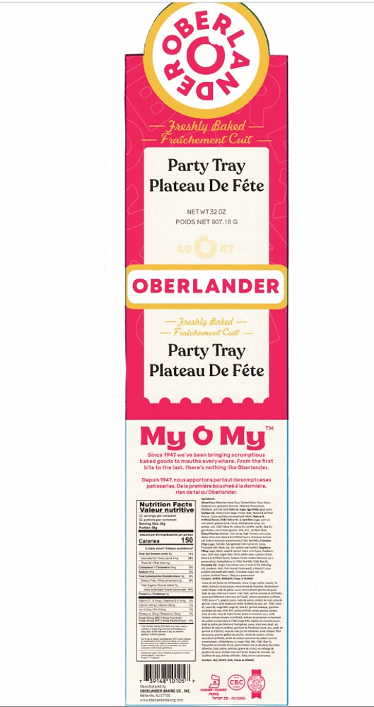 Oberlander Party Tray Christmas 907g, Party Tray Christmas