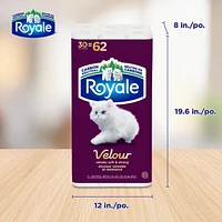 Royale Velour papier hygiénique, 30 équivalant à 62 rouleaux 2-ép., 147 feuilles /roul