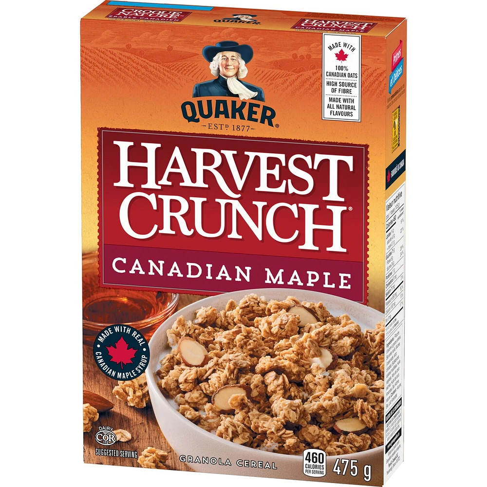 Quaker Harvest Crunch Canadian Maple Granola Cereal