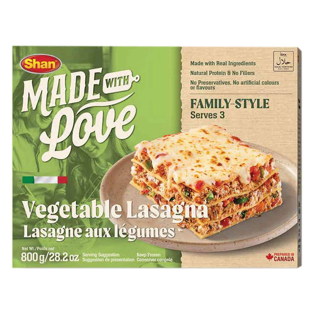 SHAN VEGETABLE LASAGNA, SHAN VEGETABLE LASAGNA 800G