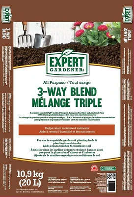 Expert Gardener Mélange 3 en 1 20 L Le mélange est un amendement de sol riche, naturel