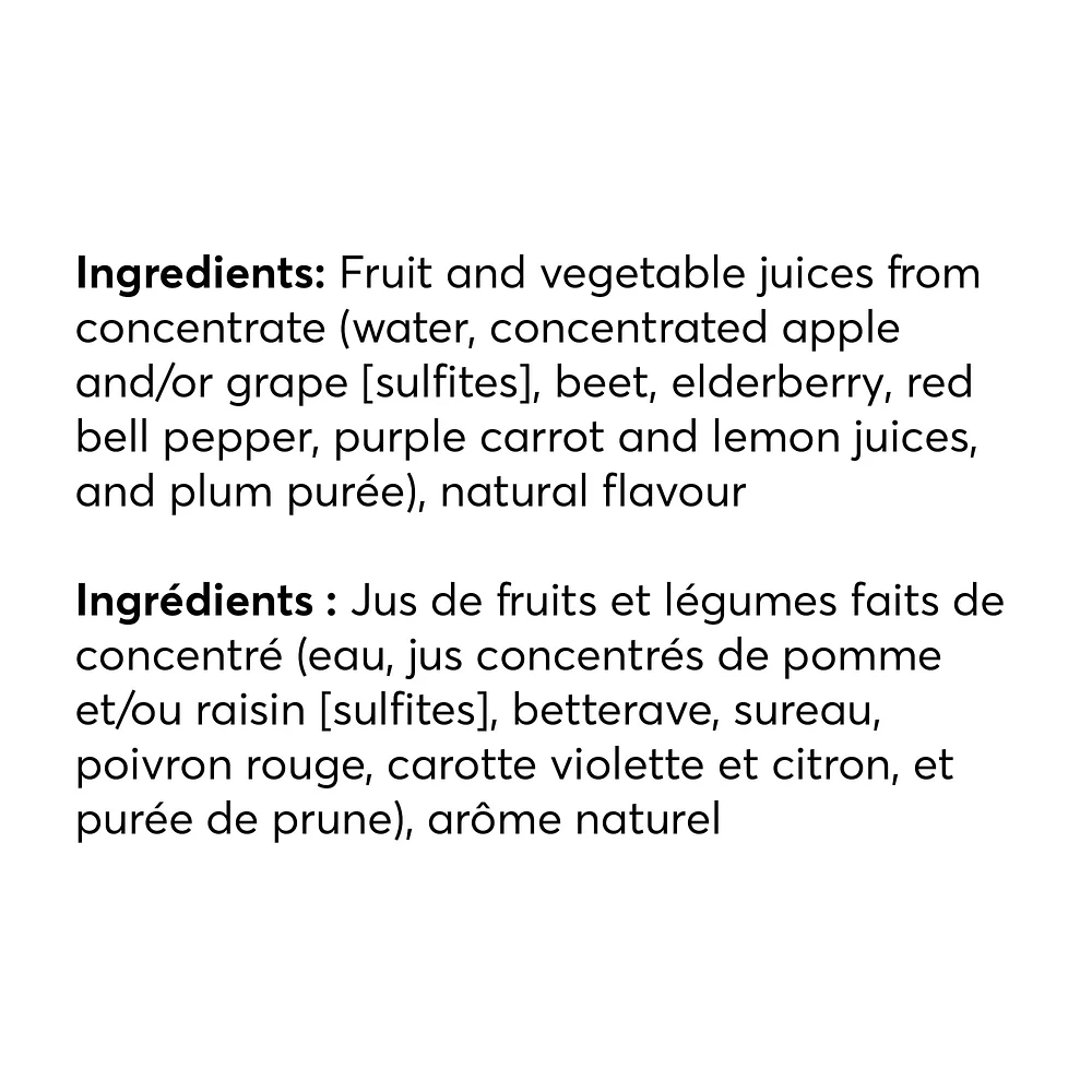 Jus de fruits et légumes Délicieusement violet 960 ML