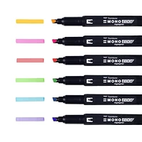 Tombow MONO Edge Dual-Tip Highlighters, 6-Pack