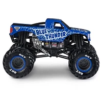 Monster Jam, Official Blue Thunder Monster Truck, Die-Cast Vehicle, 1:24 Scale