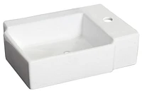 American Imaginations 37.75-in. W Floor Mount White Vanity Set For 1 Hole Drilling  AI-1301