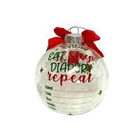 Holiday Time "Baby First Christmas" Collectible Glass Ball Ornament