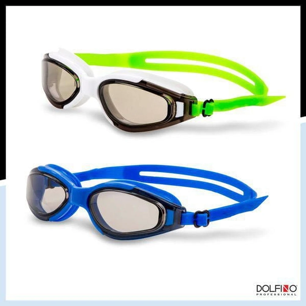 Lunettes de natation Helios Dolfino Pro pour adulte, paquet de 2 Lot de 2 lunettes de natation