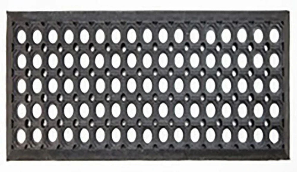 Ottomanson Rubber Collection Non-Slip Design Stair Treads, 10" X 30", 5 Pack, Black