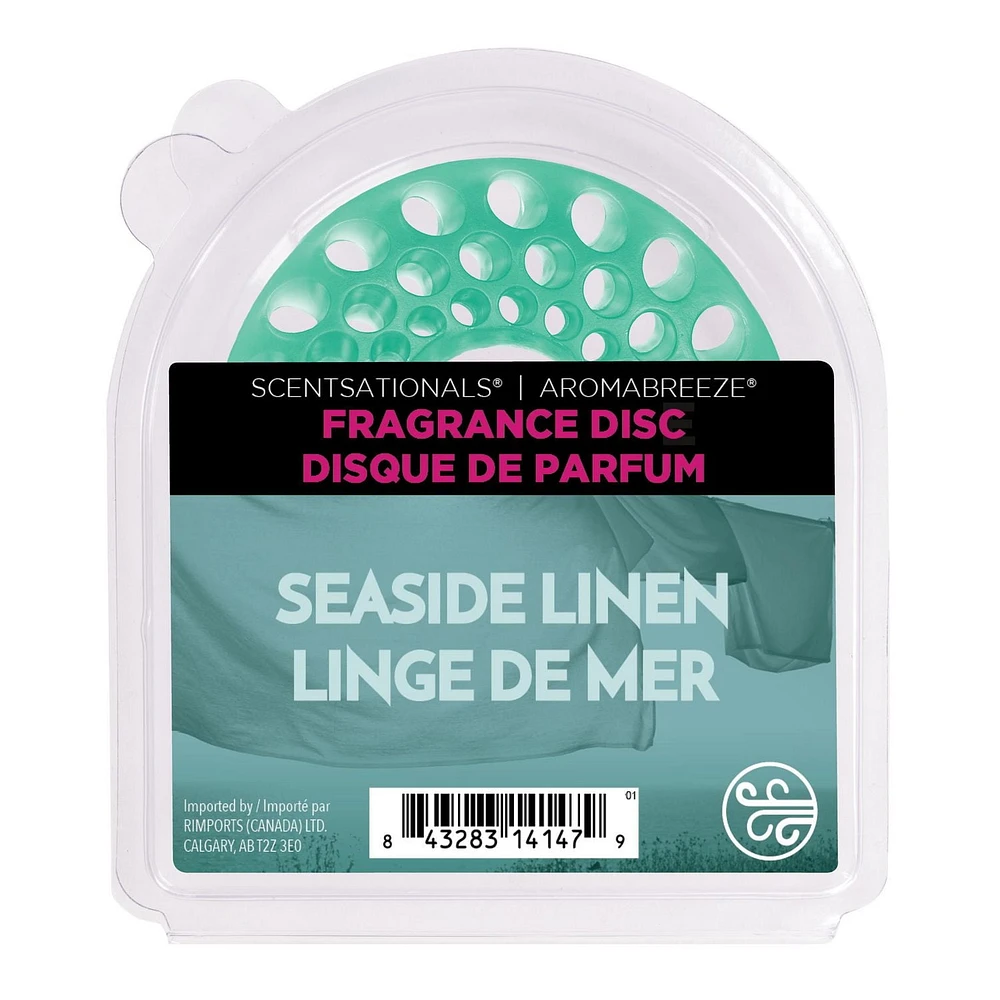 ScentSationals AromaBreeze Fragrance Disc - Seaside Linen, Fragrance Disc