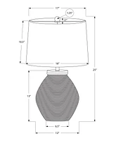 Monarch Specialties  Luminaire, 25"h, Lampe De Table, Béton Crémeux, Tons Beige., Contemporain