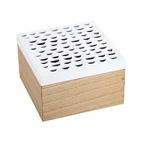 Truu Design, Ensemble de boites de rangement en bois découpé 'Malmo', Beige