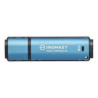 Kingston IronKey Vault Privacy 50 8 Go USB crypté | FIPS 197 | AES-256bit | Protection contre les attaques BadUSB | Options de mot de passe multiple | IKVP50/8 Go