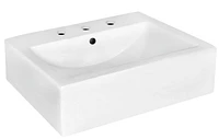 Imaginations Américaines 20.25-po. W Vessel Set Blanc