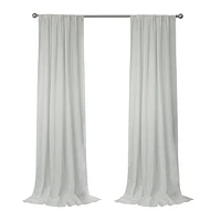 Loft Living Surrey filtrant la lumière Double Tetiere panneau de rideau 52 x 63 in Blanc