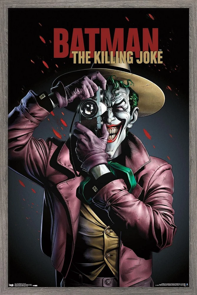DC Comics Movie - The Killing Joke - Key Art Wall Poster, 22.375" x 34" Framed