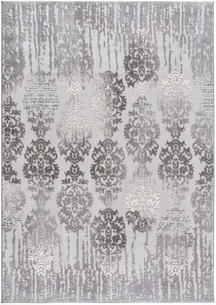 Rug Branch Oasis Collection Tapis de passage damassé moderne