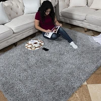 Ottomanson Non-Slip Rubberback Soft Shag Runner Rug for Hallway and Bathroom, Area Rug for Living Room, Bedroom, Dining Room