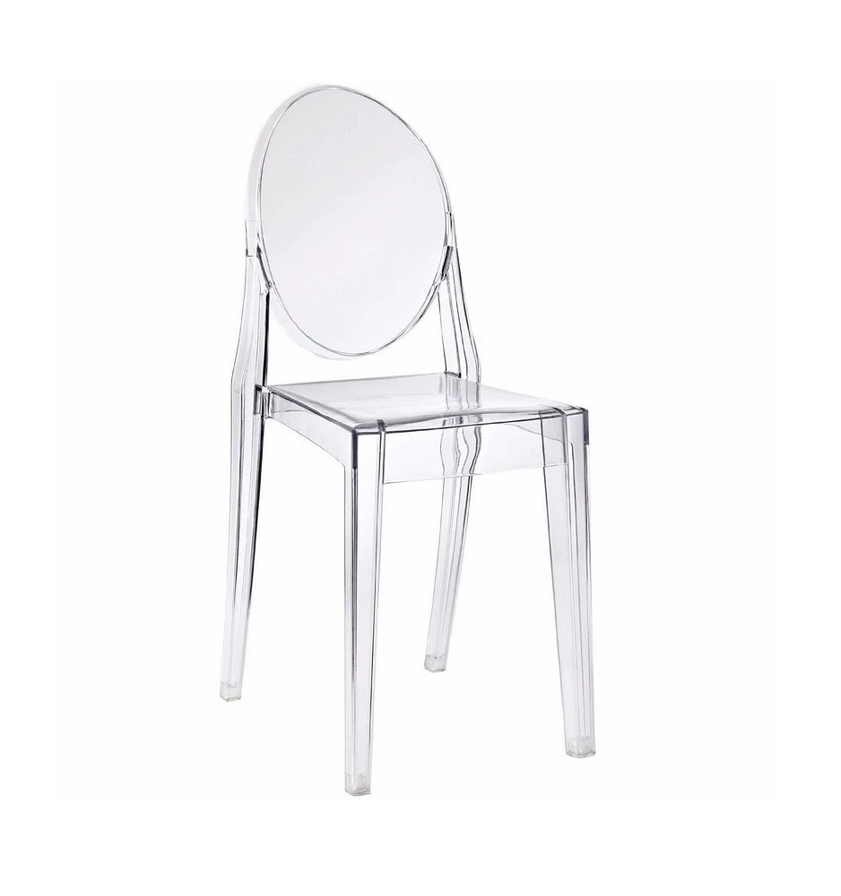 Heavenly Collection <br>Plastique Clair Chaise Sans Bras
