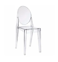 Heavenly Collection <br>Plastique Clair Chaise Sans Bras