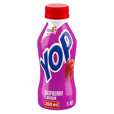 Yoplait Yop 1% Drinkable Yogurt, Raspberry, Yogurt Drink, 200 mL, 200 mL