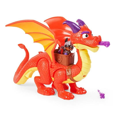 PAW Patrol, Figurines articulées Rescue Knights Sparks the Dragon avec super ailes et chiot Claw, jouets pour les enfants à partir de 3 ans