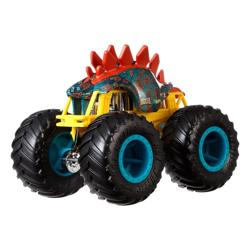 Coffret de 2 véhicules Motosaurus Monster Trucks Hot Wheels, avec 1 camion à l’échelle 1:64