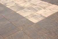 ECARPETGALLERY 5'7" x 7'11" Contemporary Cowhide Patchwork Handmade Area Rug for Living Room, Dining Room and Bedroom in Brown