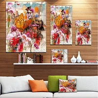 Impression sur toile « Butterfly Drinking Honey » Design Art