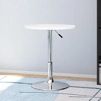 Table de bar ronde réglable et pivotante avec base en métal Maya