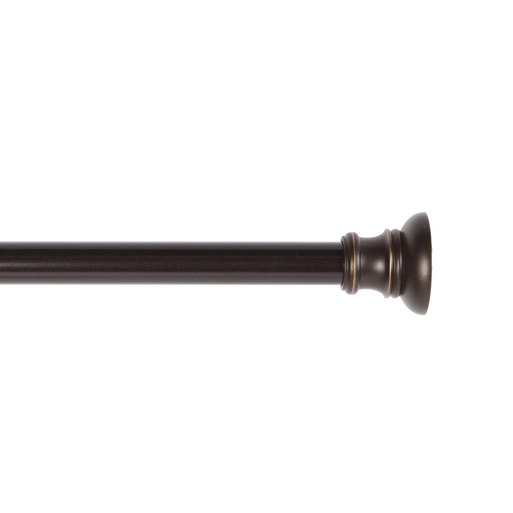 Lunar Fast Fit Nicholas 5/8" Diameter Complete Blackout No Tools Tension Window Curtain Rod, Adjustable Length