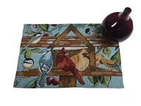 Sous-nappe chemin de table Fabstyles à motif de maison d'oiseau