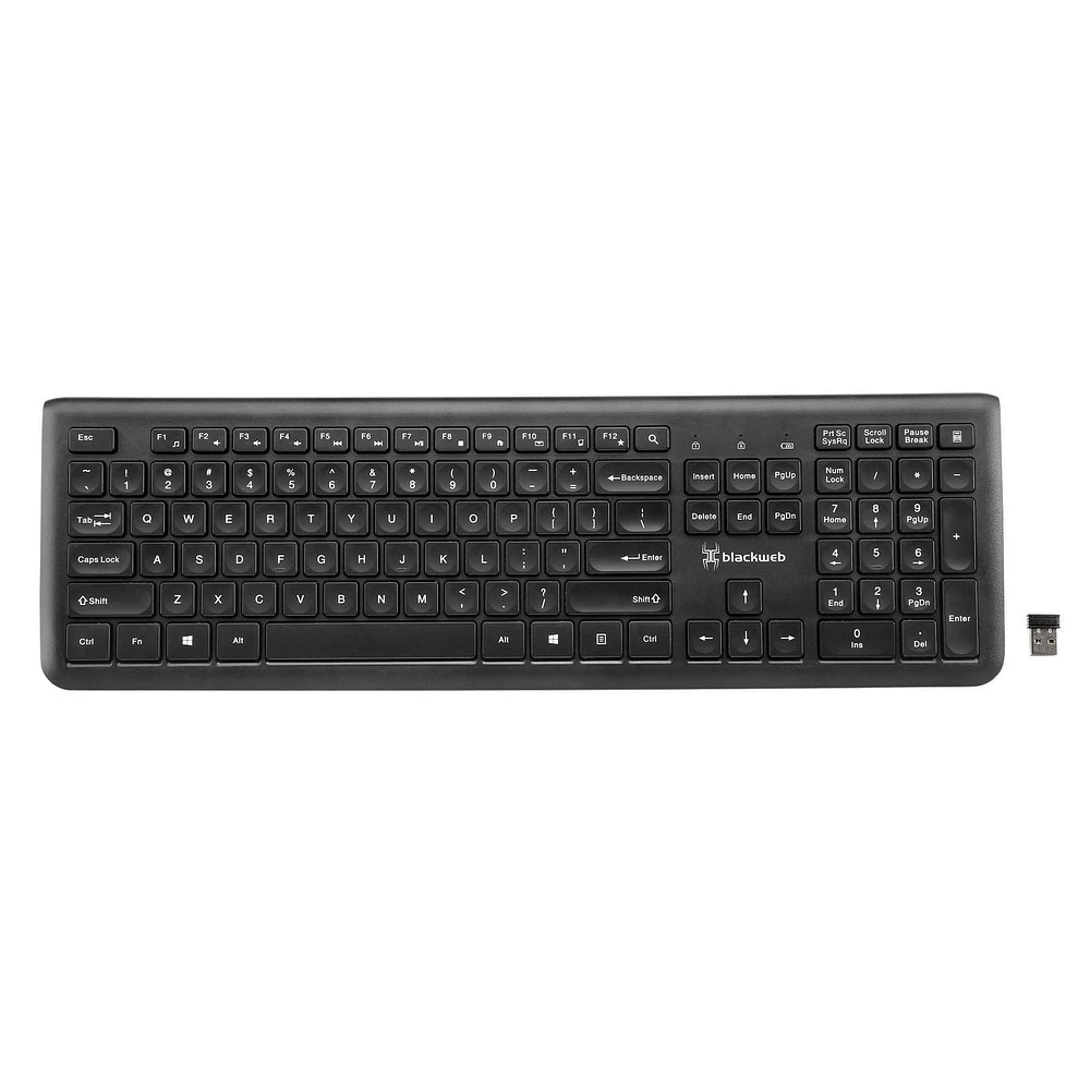 blackweb ™ Silent Wireless Keyboard (Black)