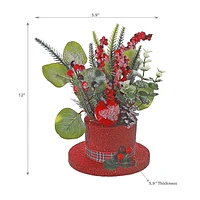 Petit Chapeau Rouge Avec Baies - Lot De 2
