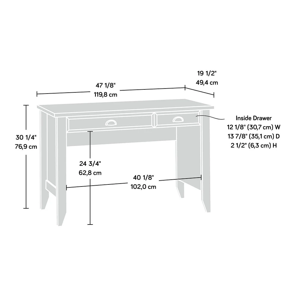 Sauder La Collection Shoal Creek Bureau d’ordinateur