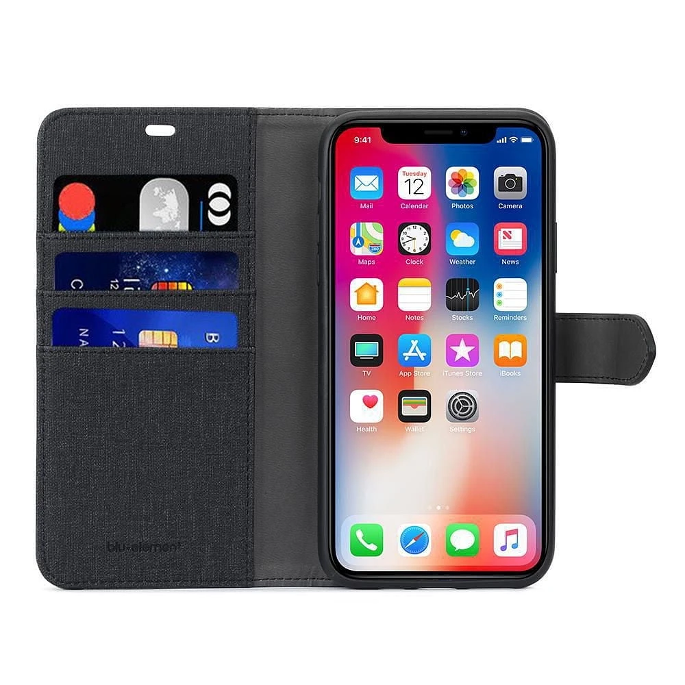 Blu Element 2 in 1 Folio iPhone 11 Black/Black